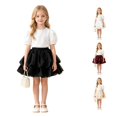 thumbnail image 1 of Guitiannn Girls Summer Tiered Tutu Skirt Ballerina Short Skirt for Toddler Kids Fashionable A Line Partywear Kids Pleated Skirt, 1 of 5