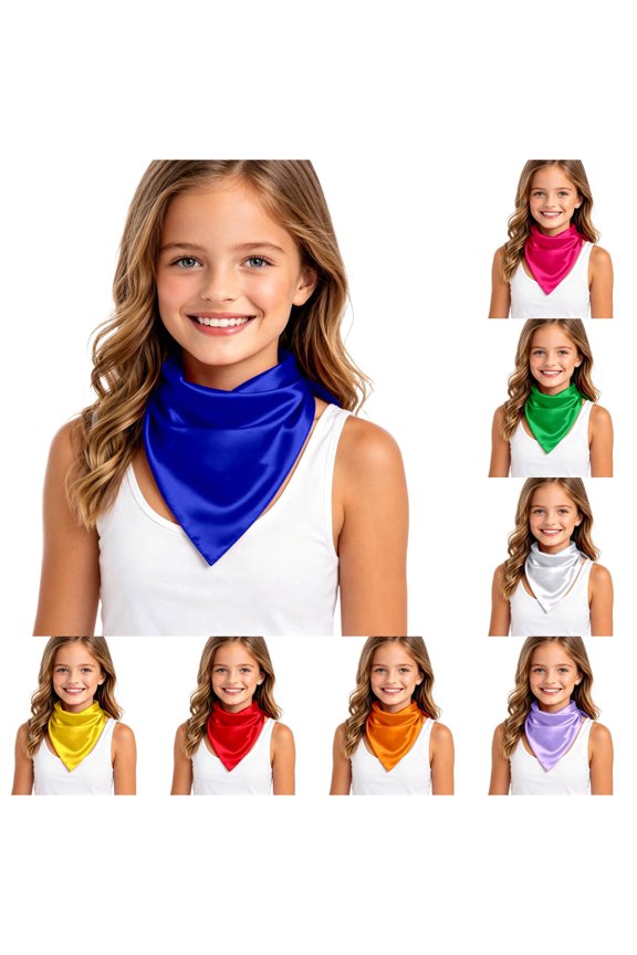 Kids Silk Scarf for Girls Lightweight Soft Sheer Wrap for Everyday Wear Elegant Neck Extra Large Scarfs for Women Silk Head Scarf Satin Hijab Small Satin Scarf Scarfs for Women Silk Silk