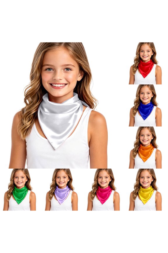 Kids Silk Scarf for Girls Lightweight Soft Sheer Wrap for Everyday Wear Elegant Neck Extra Large Scarfs for Women Silk Head Scarf Satin Hijab Small Satin Scarf Scarfs for Women Silk Silk