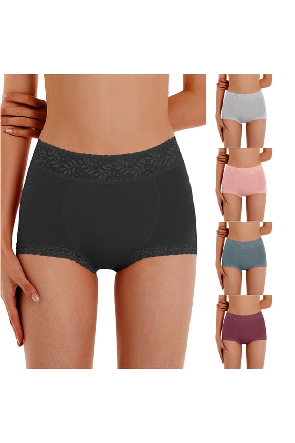 Lace Edge Pants Fashion Solid Breathable Panties Fancy Cute Big Size Women's Underwear Panties Set Bikini Matching Underwear and Bra for Couples Women's Panties Lace High Cut Panties for
