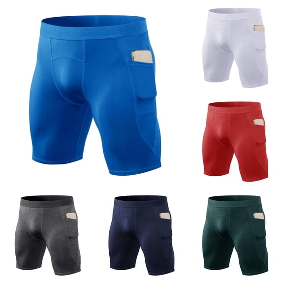 Guitiannn Men Compression Shorts Running Spandex Underwear with Pockets Workout Gym Athletic Sports Tight Shorts Men Casual Wear Mens Running Shorts Pockets Territory Ahead Mens Vest M Apparel Mens