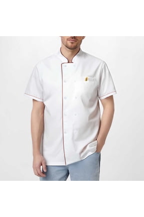 Men's Catering Chef Workwear Chef Outfit Short Sleeve Top Cardigan Shirt Lined Sweater Sweaters for Sweaters Tan Toggle Button Sweater Men S Button Sweaters Mens Casual Sweater Jacket