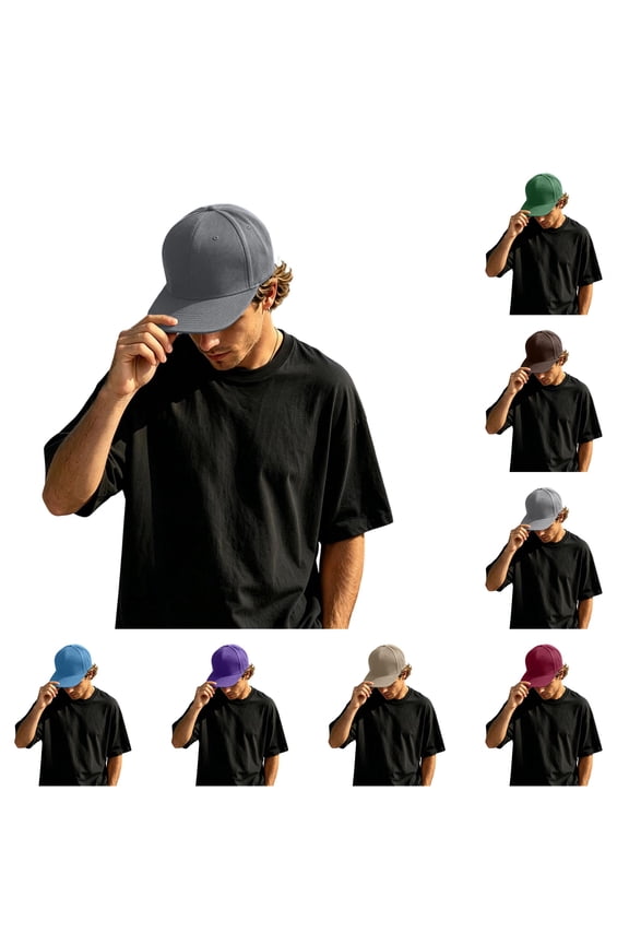 Unisex Adjustable Flat Bill Hop Baseball Cap for Everyday Wear Classic Headwear for and Cool Cap Classic Baseball Baseball Caps for Men Adjustable Summer Hut Hats with Mesh Back for Men