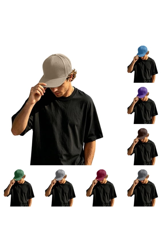 Unisex Adjustable Flat Bill Hop Baseball Cap for Everyday Wear Classic Headwear for and Cool Cap Classic Baseball Baseball Caps for Men Adjustable Summer Hut Hats with Mesh Back for Men