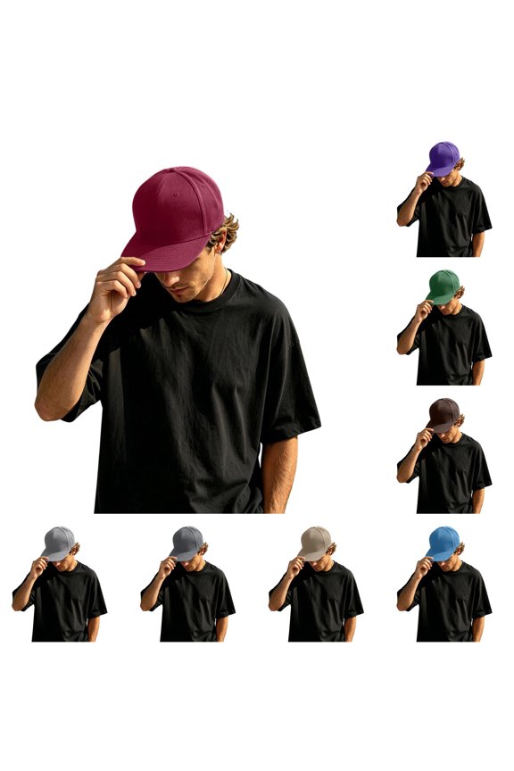 Unisex Adjustable Flat Bill Hop Baseball Cap for Everyday Wear Classic Headwear for and Cool Cap Classic Baseball Baseball Caps for Men Adjustable Summer Hut Hats with Mesh Back for Men