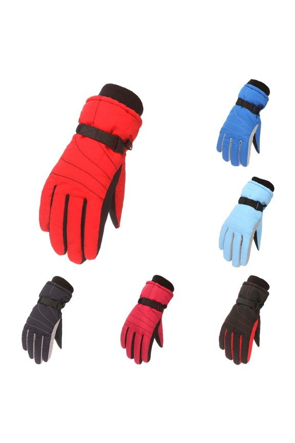 Winter Outdoor Kids Boys Girls Skating Snowboarding Windproof Warm Ski Tan Kids Junior Ski Kids Winter Boy Winter Toddler Warm Light Thermal Kid Kids Skiing Warm Stoppers Mittens