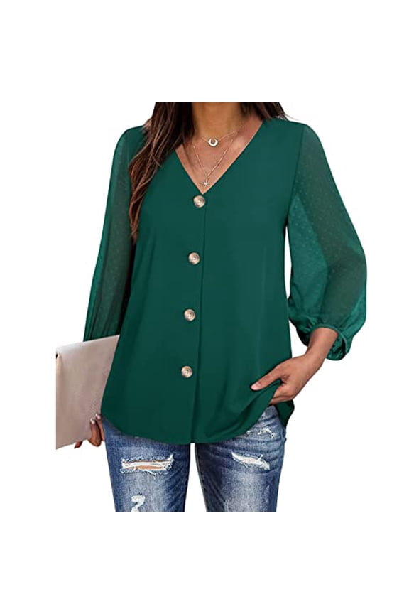 Women's Clothing Long Sleeve V Neck Lady Blouse Tops Chiffon Blouses Summer Shirt / Blouse Tan Raglan Shirt Women Women Top Women Loose Fit Athletic Tops Dark Tee Running Shirt Women Tops