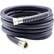 Guitrees Leader Garden Hose 15ft x 5/8", Heavy Duty Short Water Hose, Female to Female Fittings, Five Layered Braiding for Durability, 1000PSI Burst, 200PSI Working (Black)