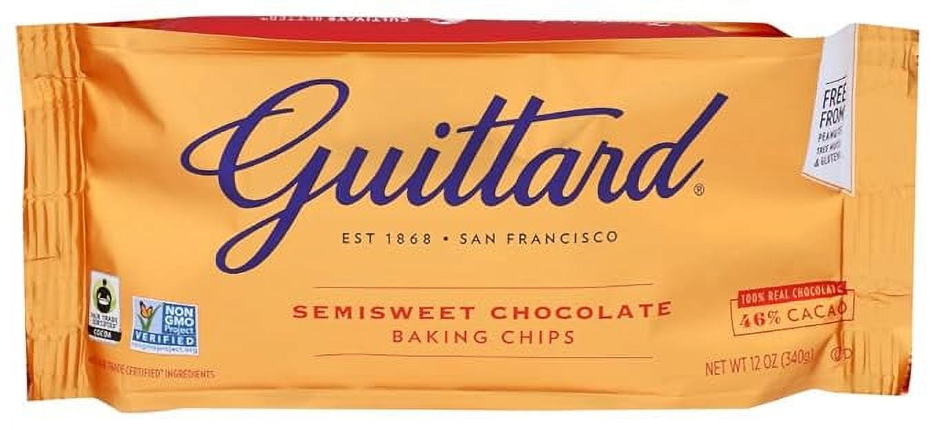 Guittard Baking Chips, Semi Sweet Chocolate, 12 oz