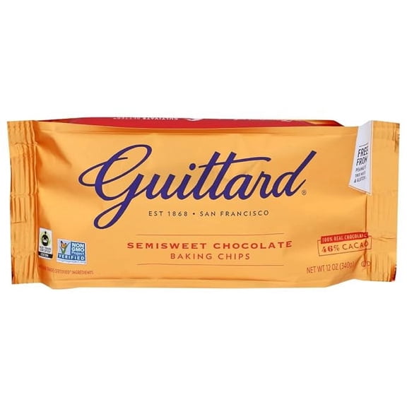 Guittard Baking Chips, Semisweet Chocolate, 12 Oz