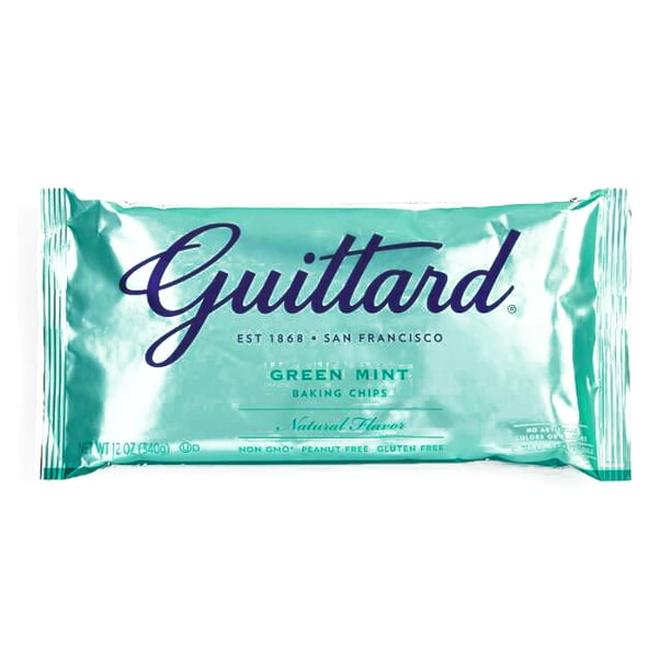 Guittard Green Mint Baking Chips 12 oz each (1 Item Per Order, not per