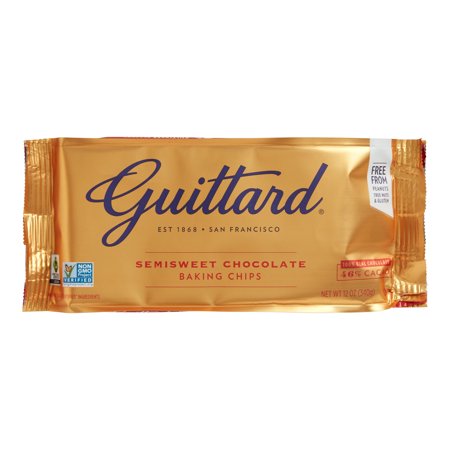 Guittard Semisweet Chocolate Baking Chips 12 oz. Pack of 4
