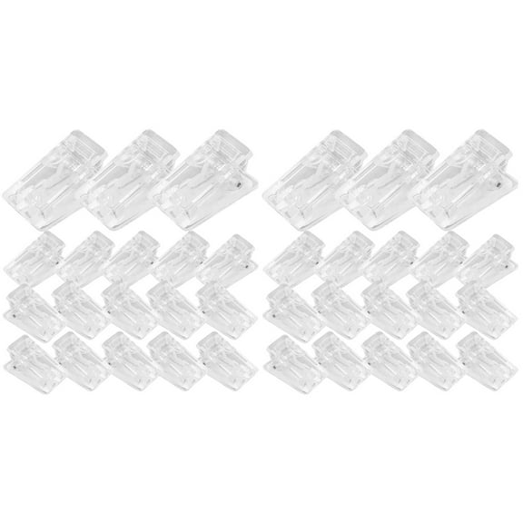 Guiyong 100 Pcs Transparent Spring Clips Wall Tapestry Clips Plastic Sticky Photo Clips Hanging Spring Clips
