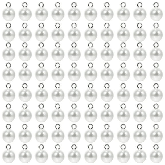 SOPOTUTU 100Pcs White Sewing Buttons Round Shape Durable Decorative Buttons for Clothing