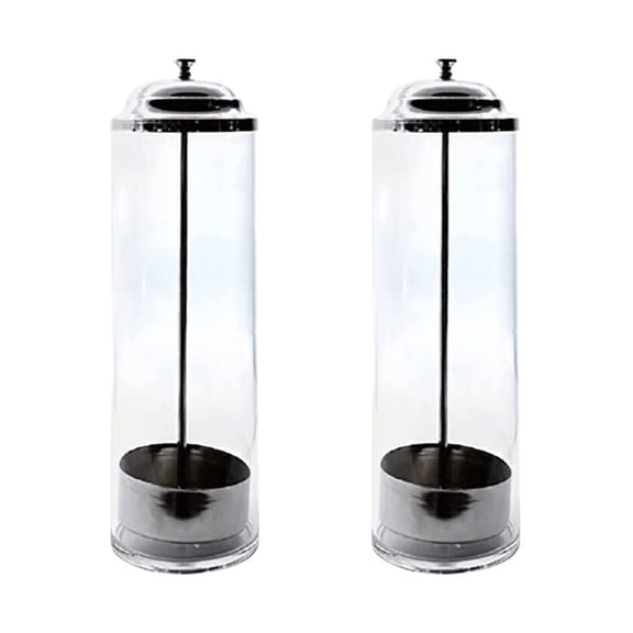 Guiyong 2pcs Home Straw Dispenser Stand Plastic Makeup Brush Holder Kitchen Spoons Bucket