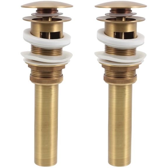 Guiyong 2pcs Pop-up Sink Plug Strainer European Style Sink Drain Strainer Plug for Bathroom