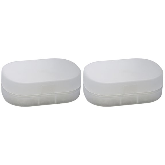 SOPOTUTU Traveling Soap Dish with Lid and Sponge Liner for Bathroom and Kitchen 2Pcs