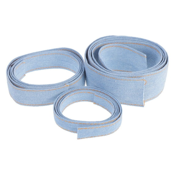 Guiyong 3pcs Yards Stitch Denim Ribbon Layering Cloth Fabric Jeans Bows Ribbon for DIY