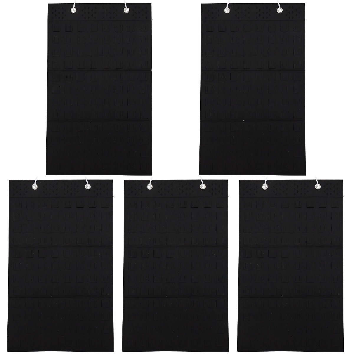 SOPOTUTU Wall Hanging Jewelry Organizer Black Lightweight and Portable 5Pcs