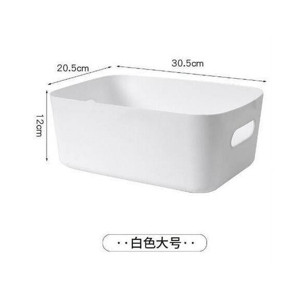 Guiyong 6pcs Plastic Storage Bin Bathroom Organizer Basket Kitchen Desktop Storage Box Storage Bins (L)