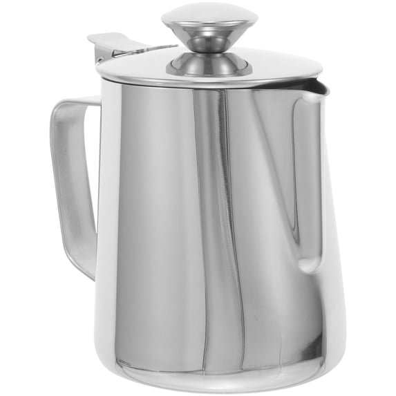 Guiyong Coffee Frothing Cup Stainless Steel Milk Frothing Cup Metal Espresso Frothing Cup with Lid
