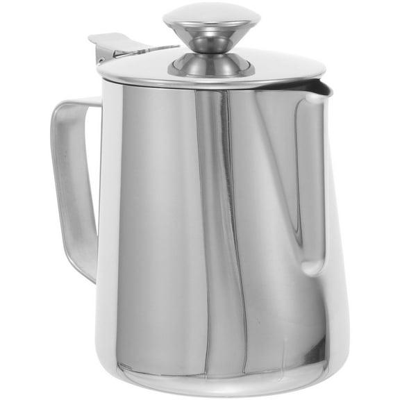 Guiyong Coffee Frothing Cup Stainless Steel Milk Frothing Cup Metal Espresso Frothing Cup with Lid