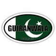 thumbnail image 1 of Gujranwala Pakistan Flag Oval Decal Vinyl Bumper Sticker 3x5 inches, 1 of 3