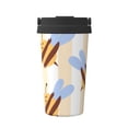 thumbnail image 1 of Gukieu A Bee Print Insulated Coffee Cup, Portable Stainless Steel Vacuum Cup with Lid, Unisex, Suitable for Office, Cafe, Car, 1 of 8