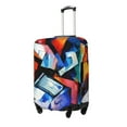 thumbnail image 1 of Gukieu Abstract Cubist Printer Print Suitcase Protective Cover, Elastic Zipper Buckle Suitcase Protective Cover, Suitable for Travel, Business Trip-Medium, 1 of 7