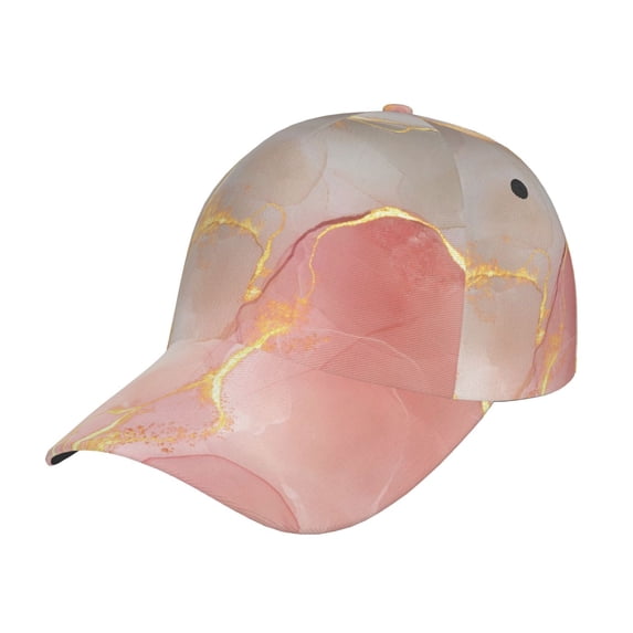 Gukieu Abstract Marble Texture Prin Baseball Cap, Adjustable Sweat-wicking Daily,Travel, Sports Cap, Unisex