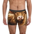 thumbnail image 1 of Gukieu Adorable Calf Butterflies Champagne Print Men's Boxer Briefs, High Elastic Moisture Wicking Boxer Briefs Underwear-X-Large, 1 of 5