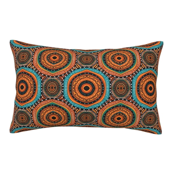 Gukieu African Tribal Style Print Plush Pillow Cover, Hidden Zipper Pillow Protector without Pillow Core, Suitable for Bedroom, Office, Car Decoration-14"x20"