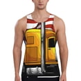 thumbnail image 1 of Gukieu American Truck Print Men's Quick Dry Fitness Vest, Round Neck Sleeveless Fitness Bodybuilding Top-Medium, 1 of 7