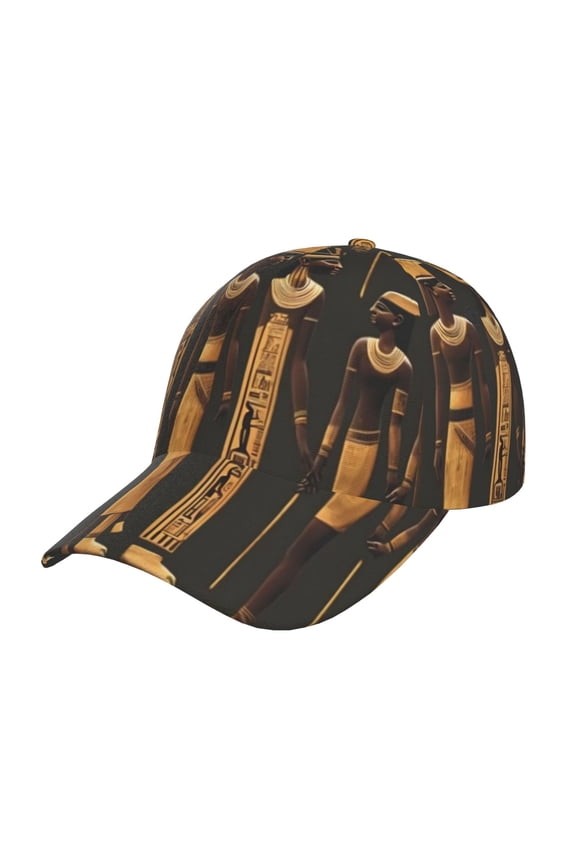 Ancient Egyptian Hieroglyph Prin Baseball Cap, Adjustable Sweat-wicking Daily,Travel, Sports Cap, Unisex