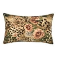 thumbnail image 1 of Gukieu Animal Leopard Print Plush Pillow Cover, Hidden Zipper Pillow Protector without Pillow Core, Suitable for Bedroom, Office, Car Decoration-16"x24", 1 of 6