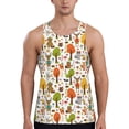 thumbnail image 1 of Gukieu Animals Forest Print Men's Quick Dry Fitness Vest, Round Neck Sleeveless Fitness Bodybuilding Top-XX-Large, 1 of 7