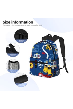 Animals Rescue Team Print Backpack, Waterproof Backpack with Adjustable Shoulder Straps, Suitable for Campus, Business, Travel, Unisex