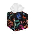 thumbnail image 1 of Gukieu Animals Under Water Print Leather Tissue Box, PVC Waterproof Velcro Opening and Closing Square Tissue Box Holder, Suitable for Home and Office Decoration, 1 of 7