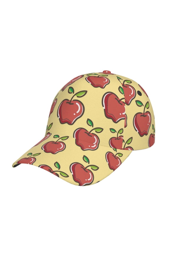 Apple Prin Baseball Cap, Adjustable Sweat-wicking Daily,Travel, Sports Cap, Unisex