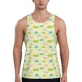 thumbnail image 1 of Gukieu Armadillo Floral Print Men's Quick Dry Fitness Vest, Round Neck Sleeveless Fitness Bodybuilding Top-Small, 1 of 7