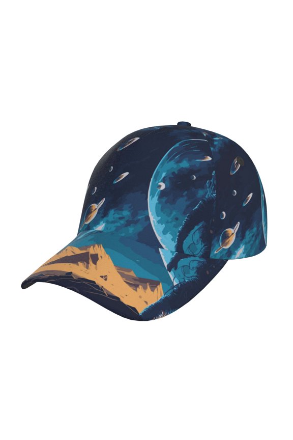 Astronaut In A Space Suit On The Planet Prin Baseball Cap, Adjustable Sweat-wicking Daily,Travel, Sports Cap, Unisex