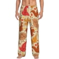 thumbnail image 1 of Gukieu Autumn Animal Maple Leaves Print Men's Home Trousers, Elastic Drawstring Home Pajamas Clothing Suitable for Adult Men-Small, 1 of 6