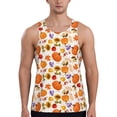 thumbnail image 1 of Gukieu Autumn Plants Print Men's Quick Dry Fitness Vest, Round Neck Sleeveless Fitness Bodybuilding Top-Small, 1 of 7