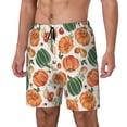 thumbnail image 1 of Gukieu Autumn Pumpkins Print Men's Double Layer Sports Swim Trunks, Quick Dry Adjustable Waist Swim Shorts Swimwear-Large, 1 of 6