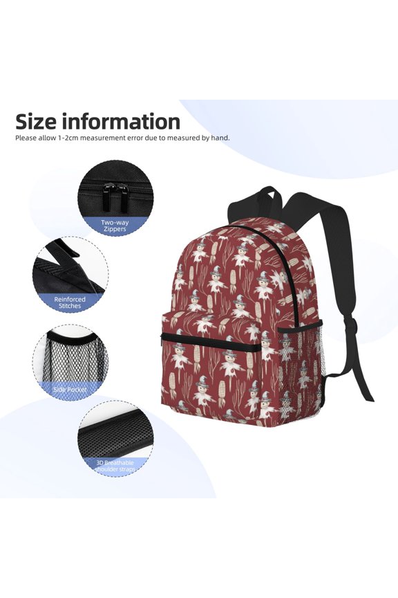 Autumn Scarecrow Harvest Joy Print Backpack, Waterproof Backpack with Adjustable Shoulder Straps, Suitable for Campus, Business, Travel, Unisex