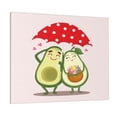 thumbnail image 1 of Gukieu Avocado Lovers Wearing Umbrella Print Canvas Decorative Hanging Painting, Waterproof Art Wall Decoration with Frame, Suitable for Living Room, Bedroom, 1 of 6