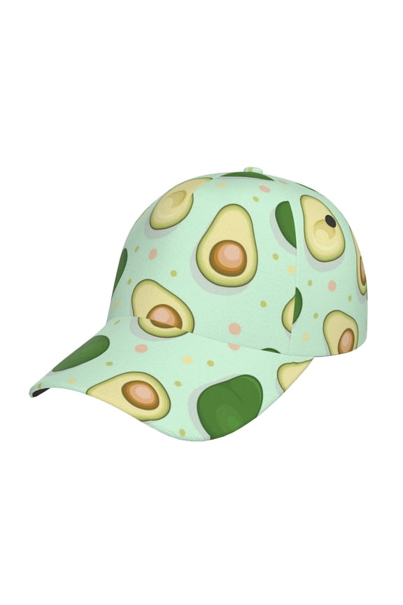 Avocado Prin Baseball Cap, Adjustable Sweat-wicking Daily,Travel, Sports Cap, Unisex