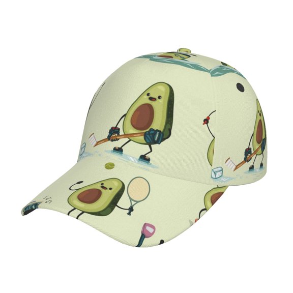 Gukieu Avocado for Exercise Prin Baseball Cap, Adjustable Sweat-wicking Daily,Travel, Sports Cap, Unisex