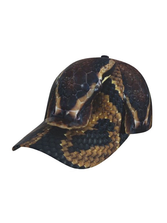 Ball Phyton Snake Prin Baseball Cap, Adjustable Sweat-wicking Daily,Travel, Sports Cap, Unisex