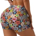 thumbnail image 1 of Gukieu Beach Life Print Women's Sports Shorts, Elastic Waist High Stretch Running Yoga Gym Sweatpants-Medium, 1 of 8